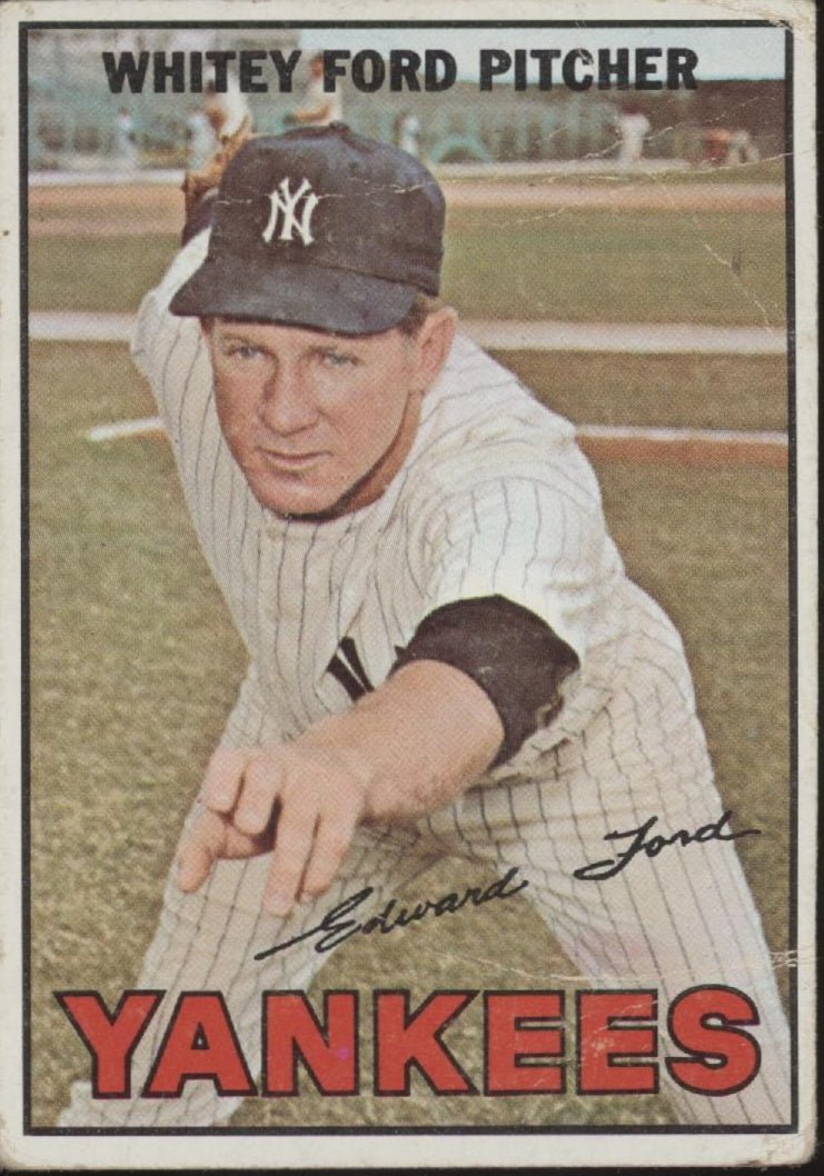 Whitey Ford 1967 Topps #5 New York Yankees VG - Collector Store LLC