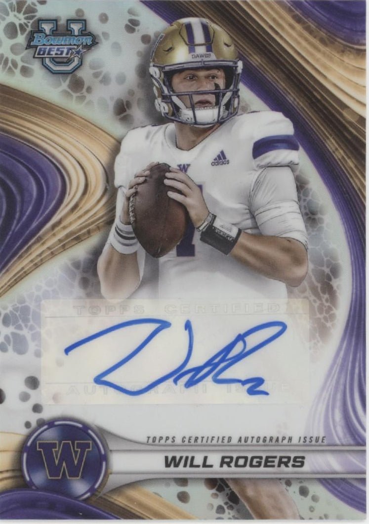 Will Rogers 2024 Bowman's Best University Refractor Auto BOA - WR - Collector Store LLC