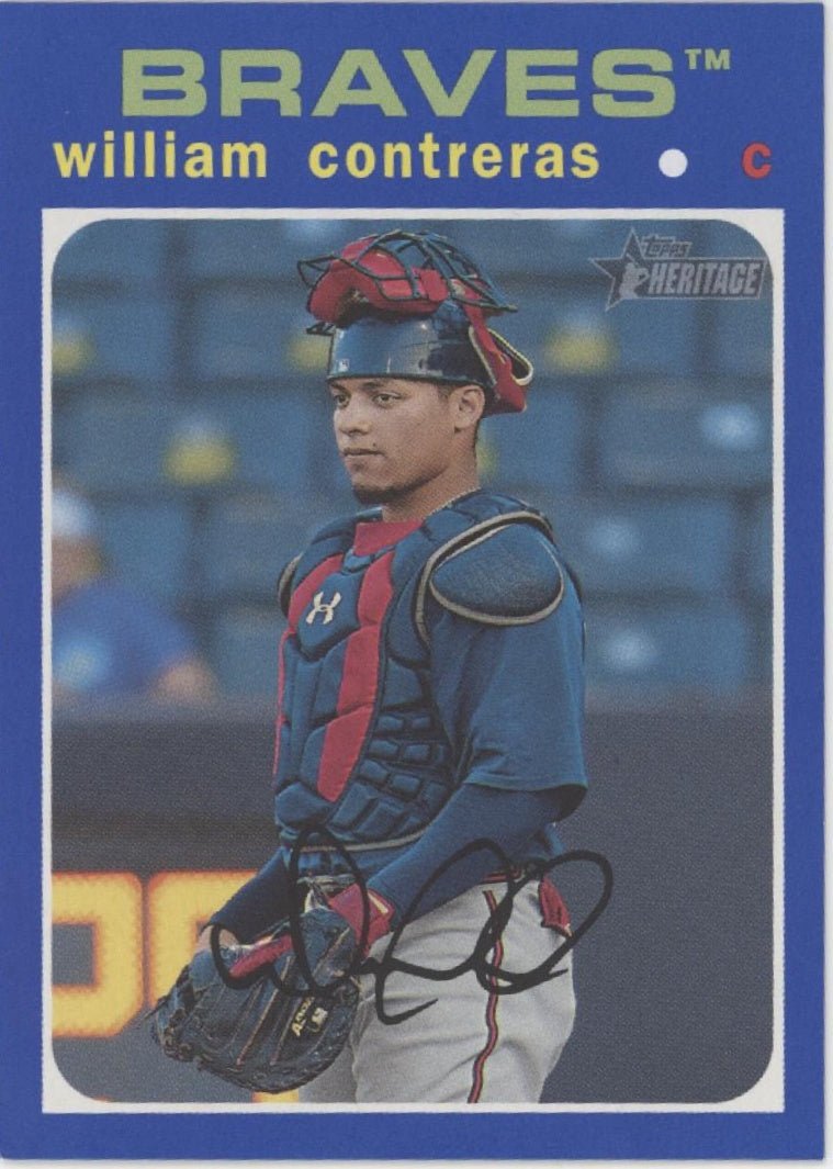 William Contreras 2020 Topps Heritage Blue 34/99 #139 - Collector Store LLC