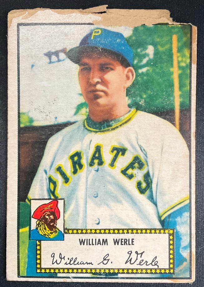 William Werle 1952 Topps #73 Pittsburgh Pirates PR - Collector Store LLC