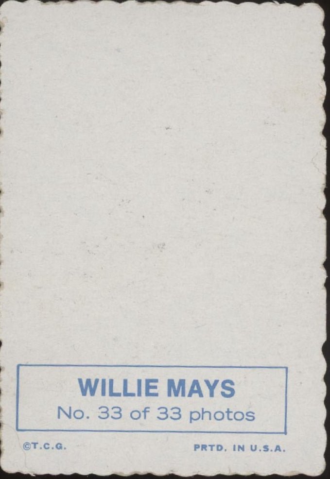 Willie Mays 1969 Topps Deckle Edge #33 San Francisco Giants VG #2 - Collector Store LLC