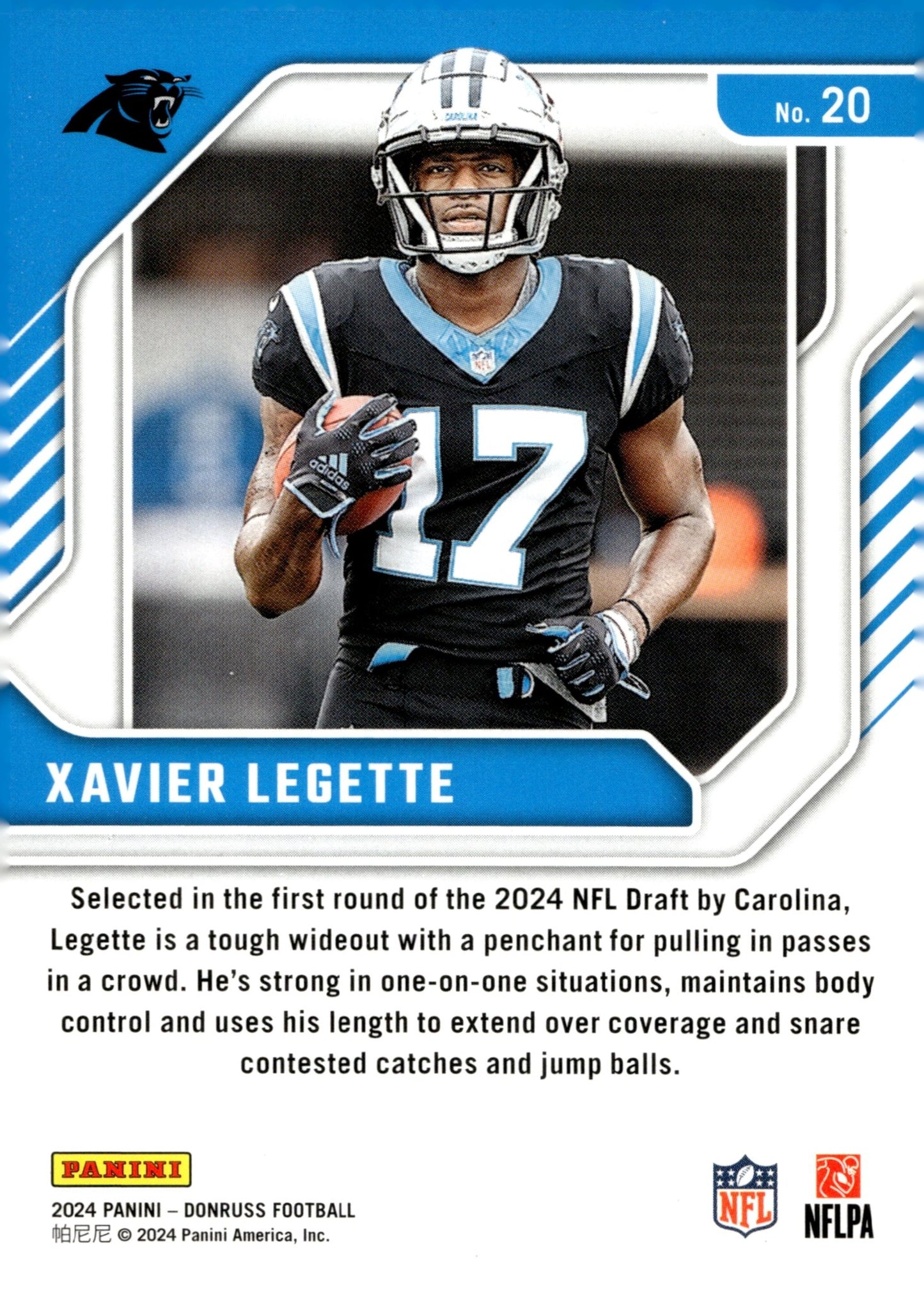 Xavier Legette 2024 Panini Donruss Elite Series Rookie RC #20 #1 - Collector Store LLC