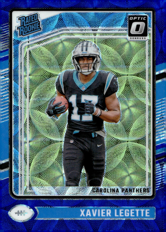 Xavier Legette 2024 Panini Donruss Optic Rated Rookie Blue Scope Prizm RC 299 - Collector Store LLC