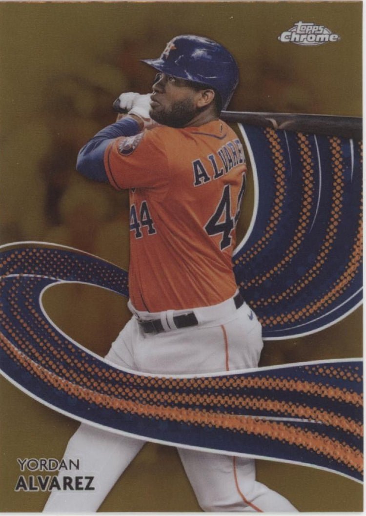 Yordan Alvarez 2024 Topps Chrome Strokes Gold Refractor 27/50 #S - 10 - Collector Store LLC
