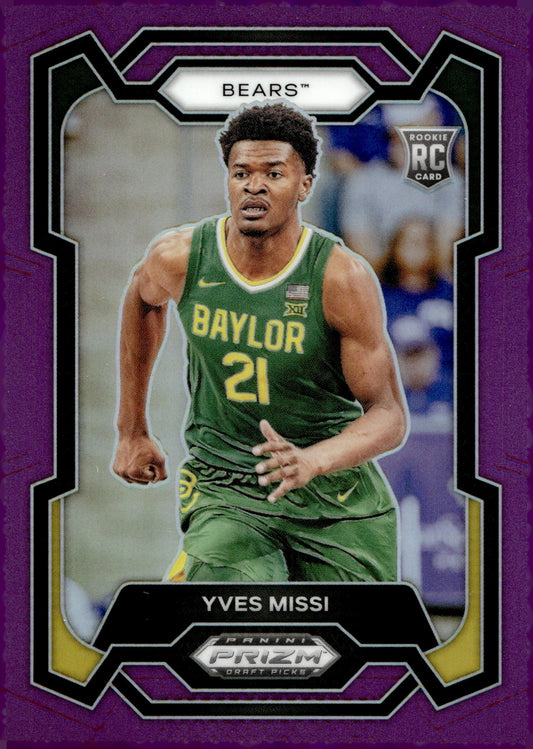 Yves Missi 2024 Panini Prizm Draft Picks Purple Prizm RC 72/75 #54 - Collector Store LLC