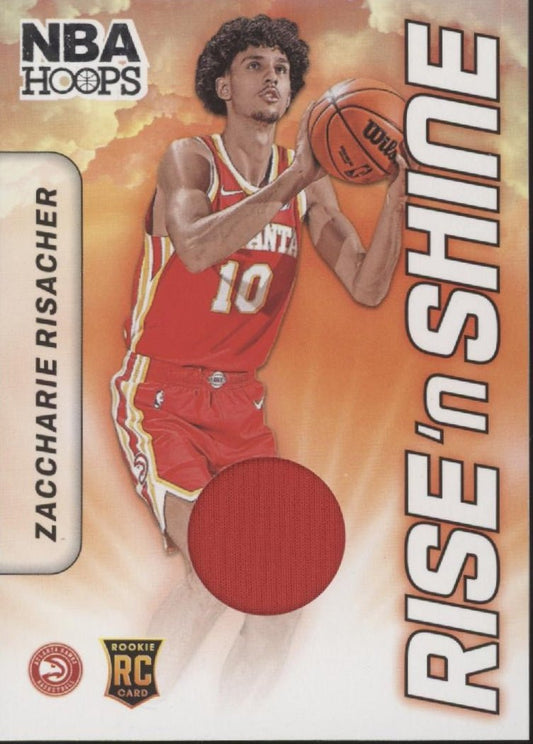 Zaccharie Risacher 2024 - 25 Panini Hoops Rise 'n Shine Swatch RC #RSM - ZRH - Collector Store LLC