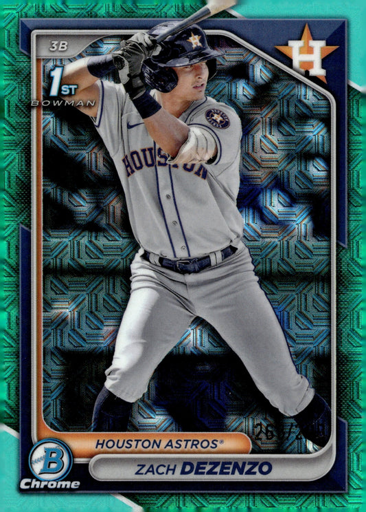 Zach Dezenzo 2024 Bowman Chrome Aqua Mojo Refractor 268/299 #BCP - 161 - Collector Store LLC