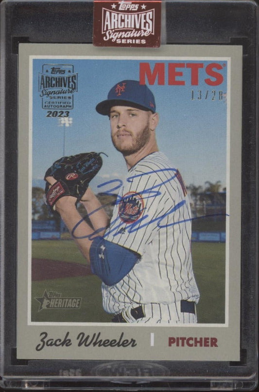 Zack Wheeler 2023 Topps Archives Signature Series Auto 13/28 #300 - Collector Store LLC