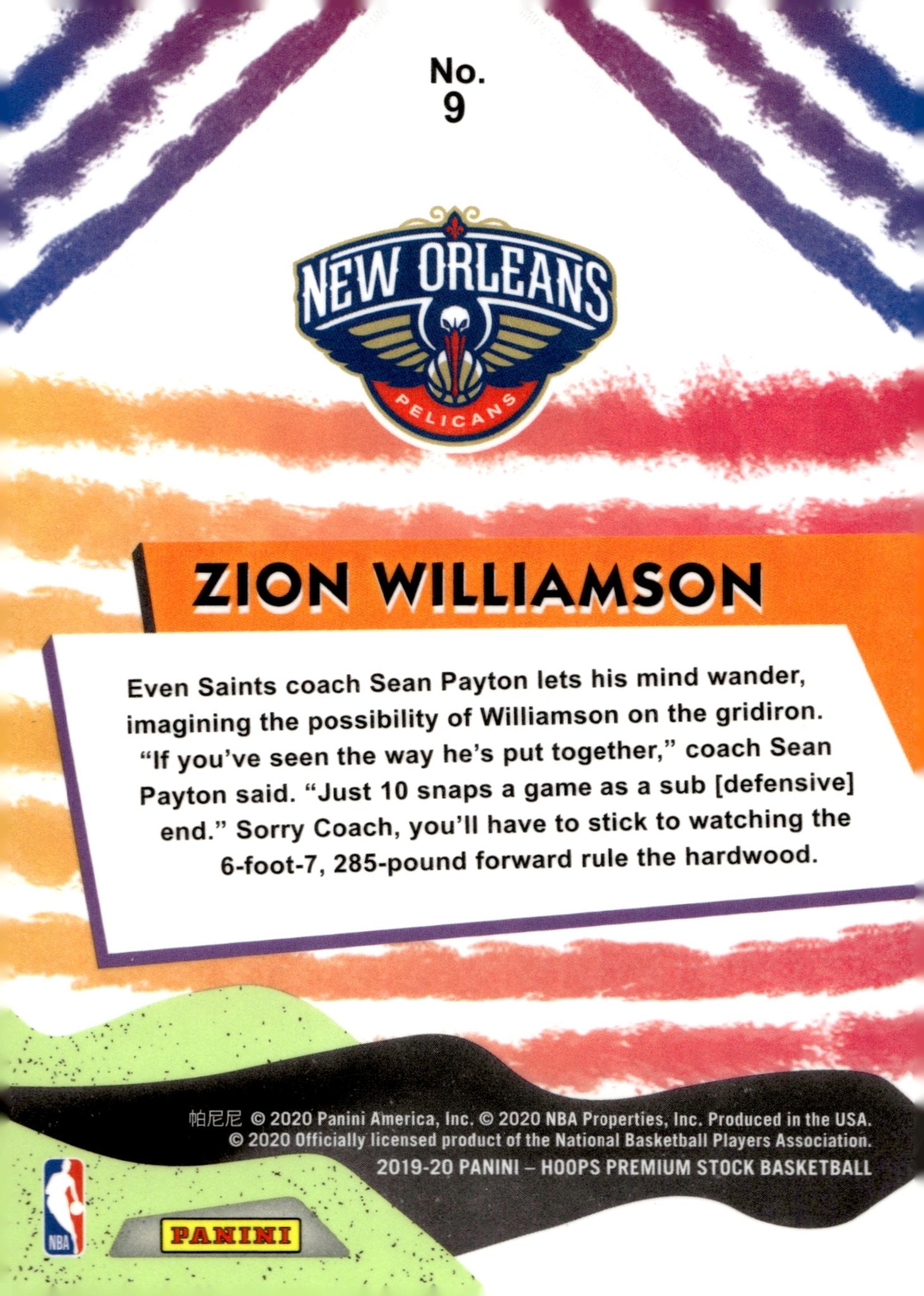 Zion Williamson 2019 - 20 Panini Hoops Premium Stock We Got Next RC #9 - Collector Store LLC