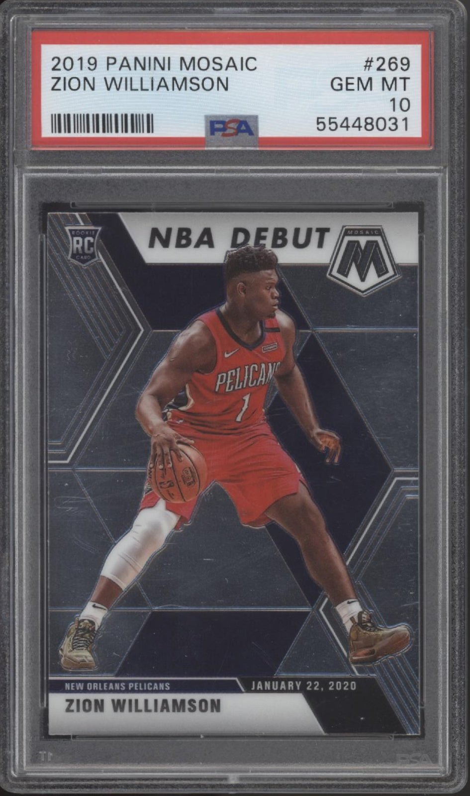 Zion Williamson 2019 - 20 Panini Mosaic RC 269 PSA 10 - Collector Store LLC