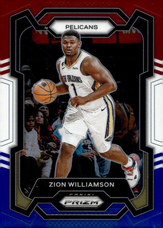 Zion Williamson 2023 - 24 - Panini Prizm Red White & Blue Prizm #27 - Collector Store LLC