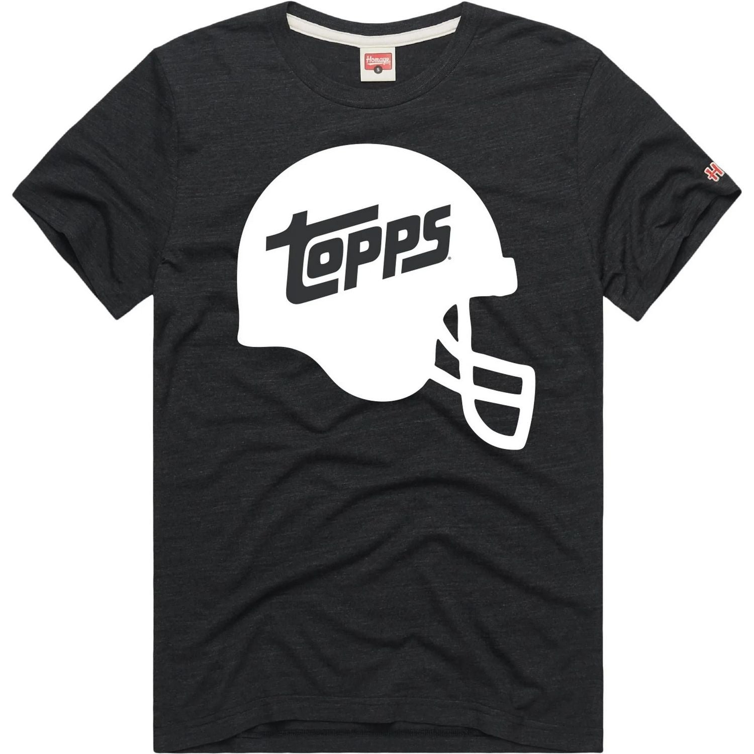 Topps Football Helmet T-Shirt (Charcoal) - Large、Topps、kayou