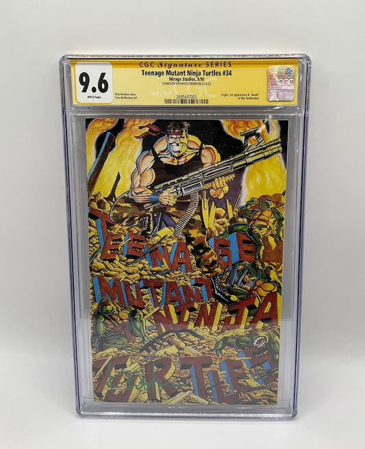 Teenage Mutant Ninja Turtles #34 Mirage 9/90 CGC 9.6 with Kevin Eastman Auto