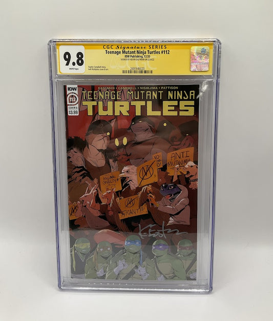 Teenage Mutant Ninja Turtles #112 IDW Publishing CGC 9.8 with Kevin Eastman Auto