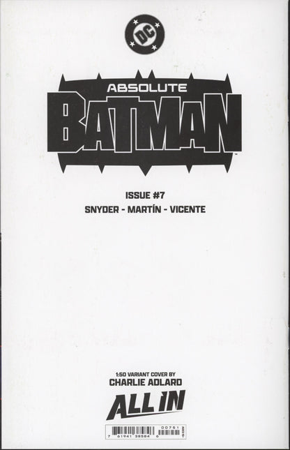 Absolute Batman Issue #7E 1:50 Retailer Incentive Variant