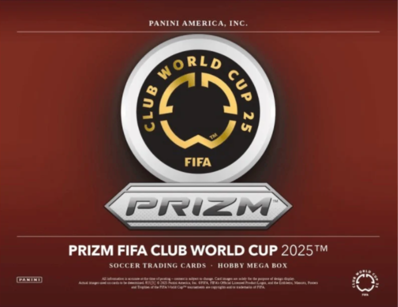 2025 Panini Prizm Fifa Club World Cup Soccer Hobby Mega Box
