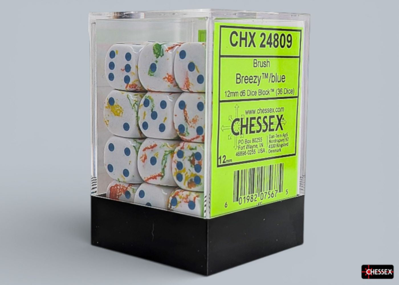 Chessex: Breezy/Blue 12mm d6 Dice Block (36 Dice)