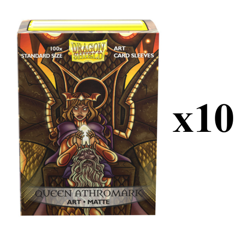 Dragon Shield: 100ct Standard Size Queen Athromark Matte Art Sleeves - DISPLAY (10ct)