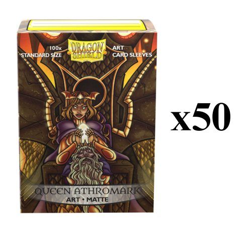 Dragon Shield: 100ct Standard Size Queen Athromark Matte Art Sleeves - CASE (50ct)