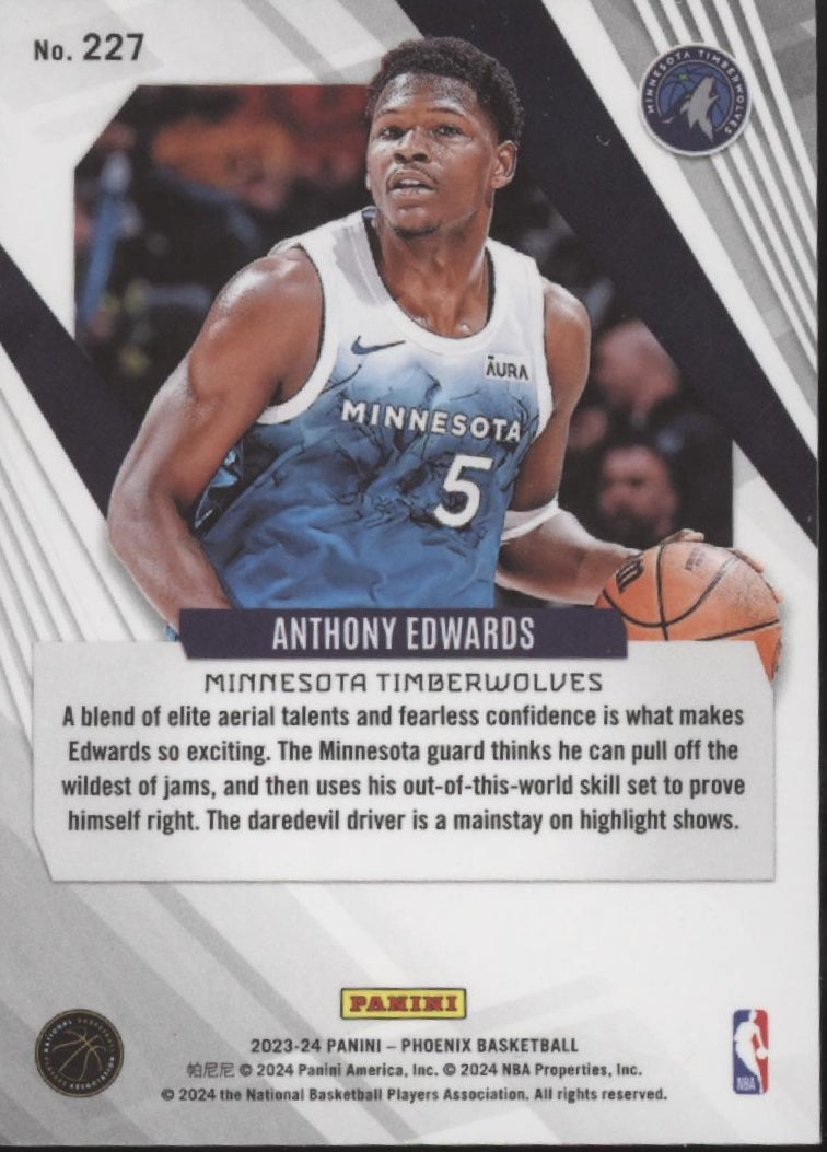 Anthony Edwards 2023-24 Panini Phoenix Refractor #227