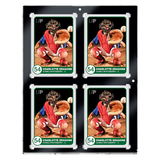 Ultra Pro: 4 Card 130pt Black Border UV ONE-TOUCH Magnetic Holder