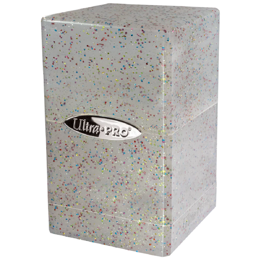Ultra Pro: Glitter Satin Tower Deck Box (Clear)