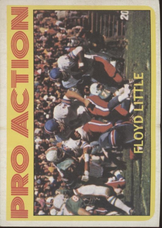 Floyd Little 1972 Topps In Action #339 Denver Broncos VG #2