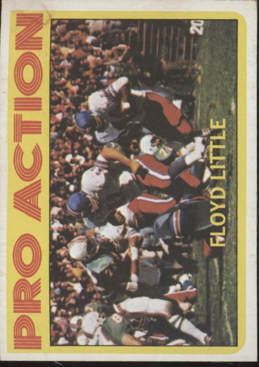 Floyd Little 1972 Topps In Action #339 Denver Broncos VG #5