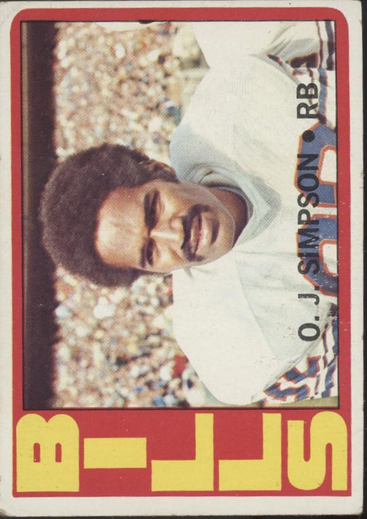 OJ Simpson 1972 Topps #160 Buffalo Bills VG-EX