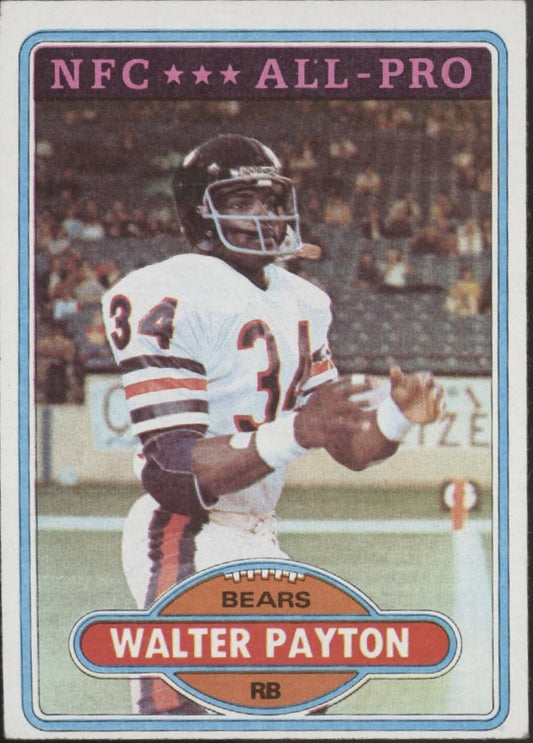 Walter Payton 1980 Topps #160 Chicago Bears EX