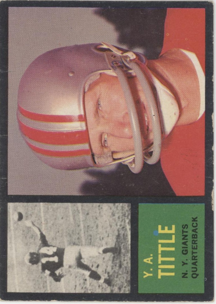 YA Tittle 1962 Topps #102 New York Giants VG-EX #1