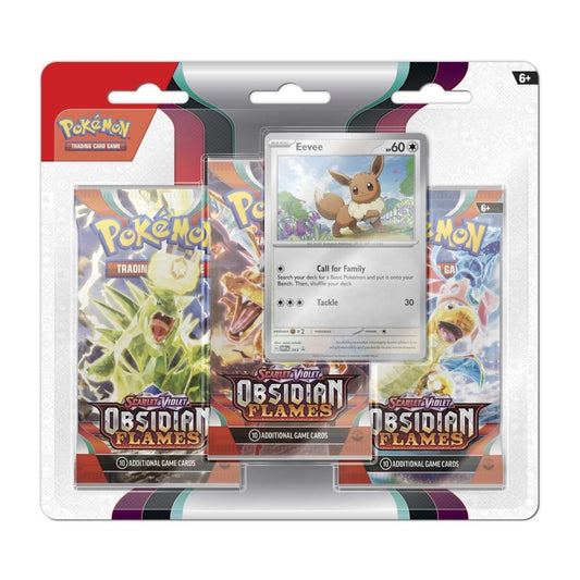 Pokemon: Scarlet & Violet Obsidian Flames 3-Pack Blister [Eevee]