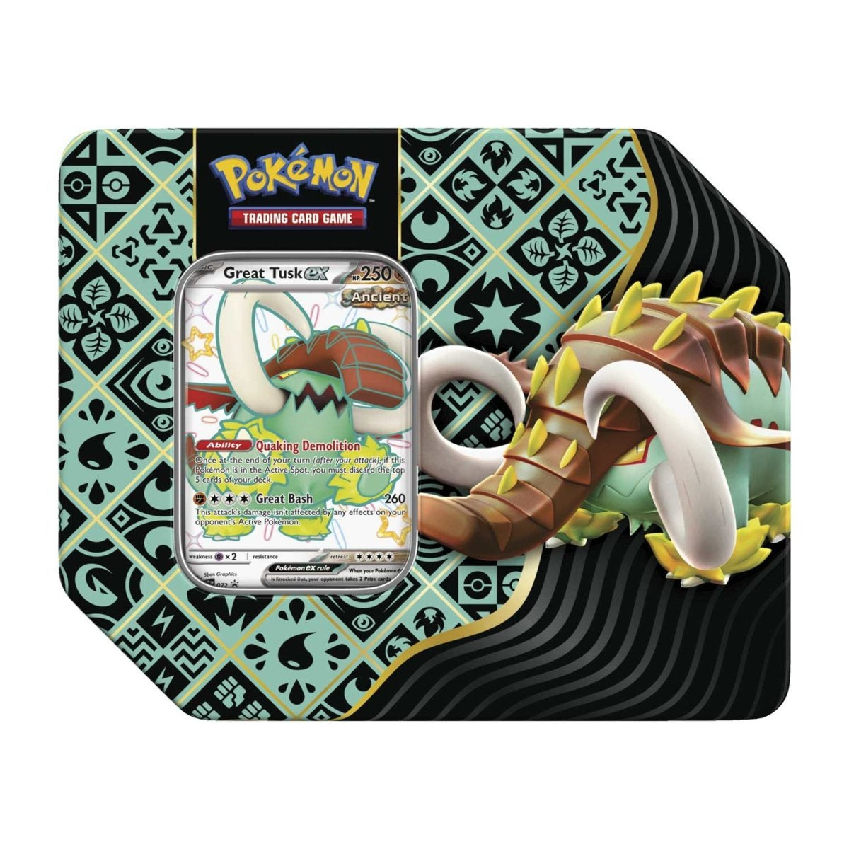 Pokemon: Paldean Fates ex Tin [Great Tusk ex]