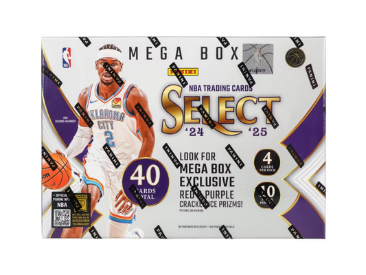 2024-25 Panini Select Basketball Mega Box [Red & Purple Cracked Ice Prizms]