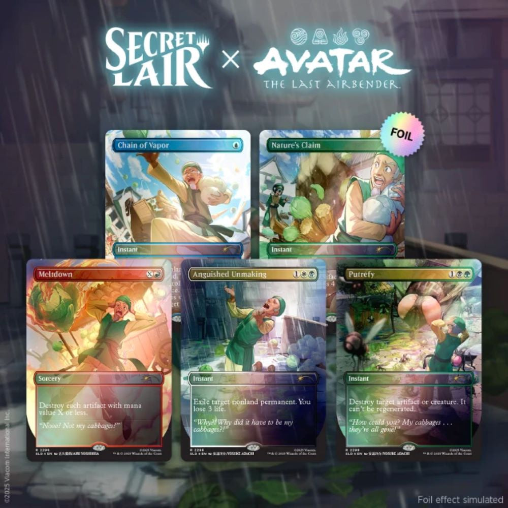 Magic the Gathering Avatar the Last Air Bender Secret Lair - My Cabbages! [Rainbow Foil Edition]