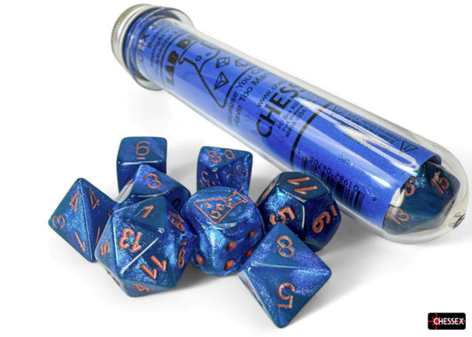 Chessex: Borealis Midnight/Copper 7-Die Set