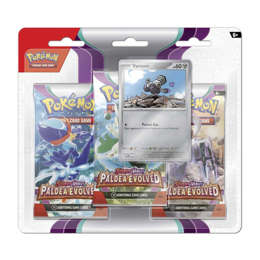 Pokemon: Scarlet & Violet Paldea Evolved 3-Pack Blister [Varoom]