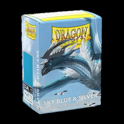 Dragon Shield 100ct Dual Matte Sleeves - Sky Blue & Silver