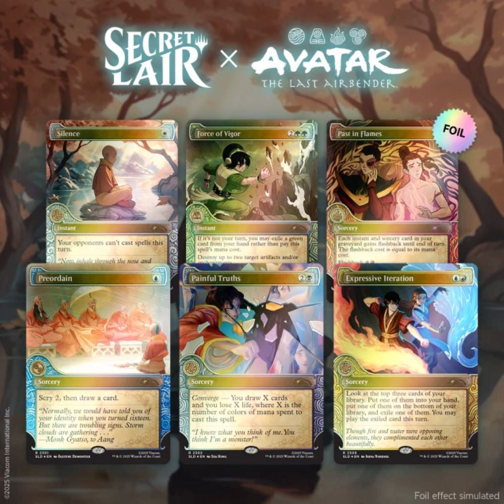 Magic the Gathering Avatar the Last Air Bender Secret Lair - One With The Elements [Rainbow Foil]