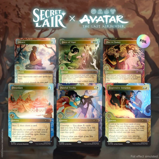 Magic the Gathering Avatar the Last Air Bender Secret Lair - One With The Elements [Rainbow Foil]
