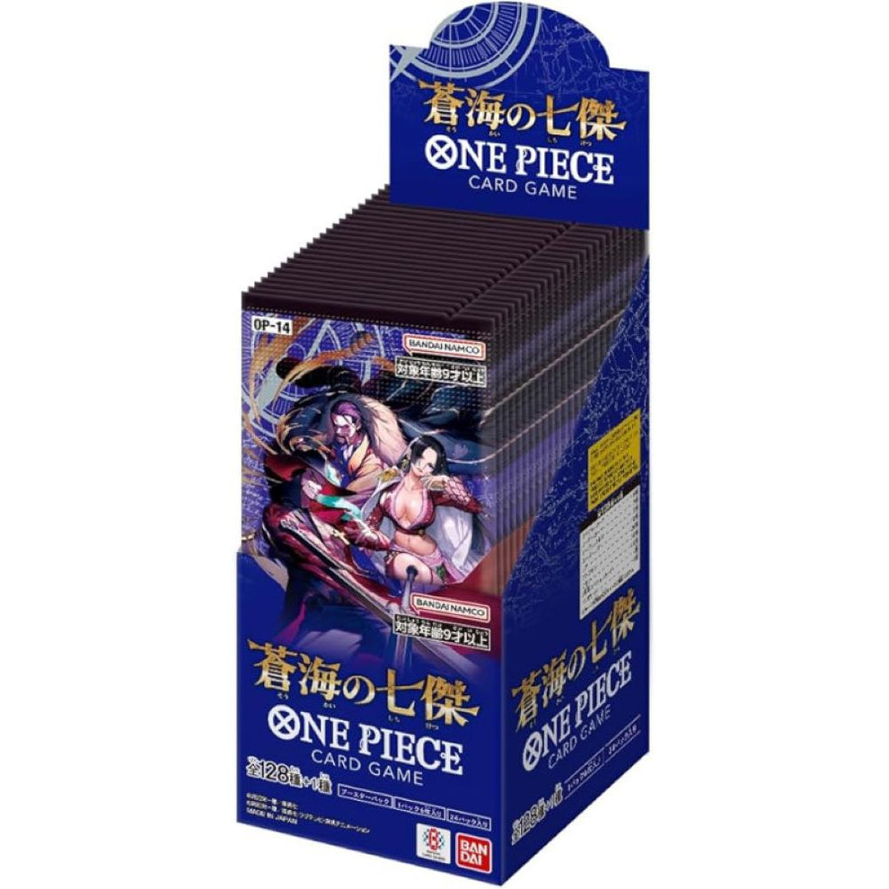 One Piece OP-14 The Azure Sea's Seven Booster Box (Japanese) One Piece OP-14 The Azure Sea's Seven Booster Box (Japanese)