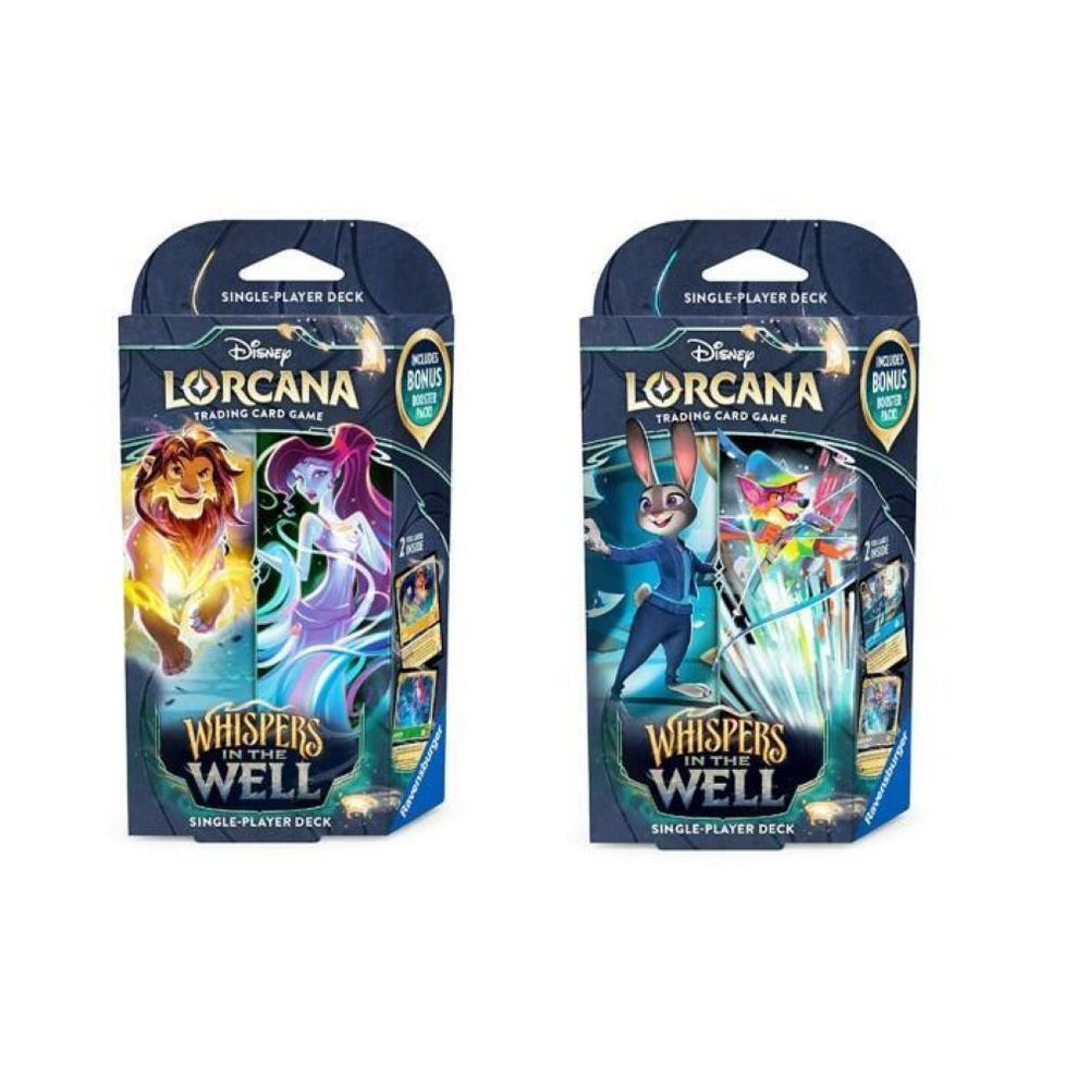 Disney Lorcana: Whispers in the Well Starter Deck Set of 2 Disney Lorcana: Whispers in the Well Starter Deck Set of 2