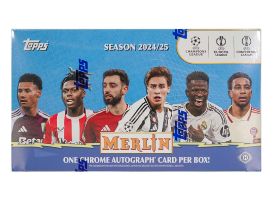 2024-25 Topps UEFA Club Competition Merlin Chrome Soccer Hobby Box