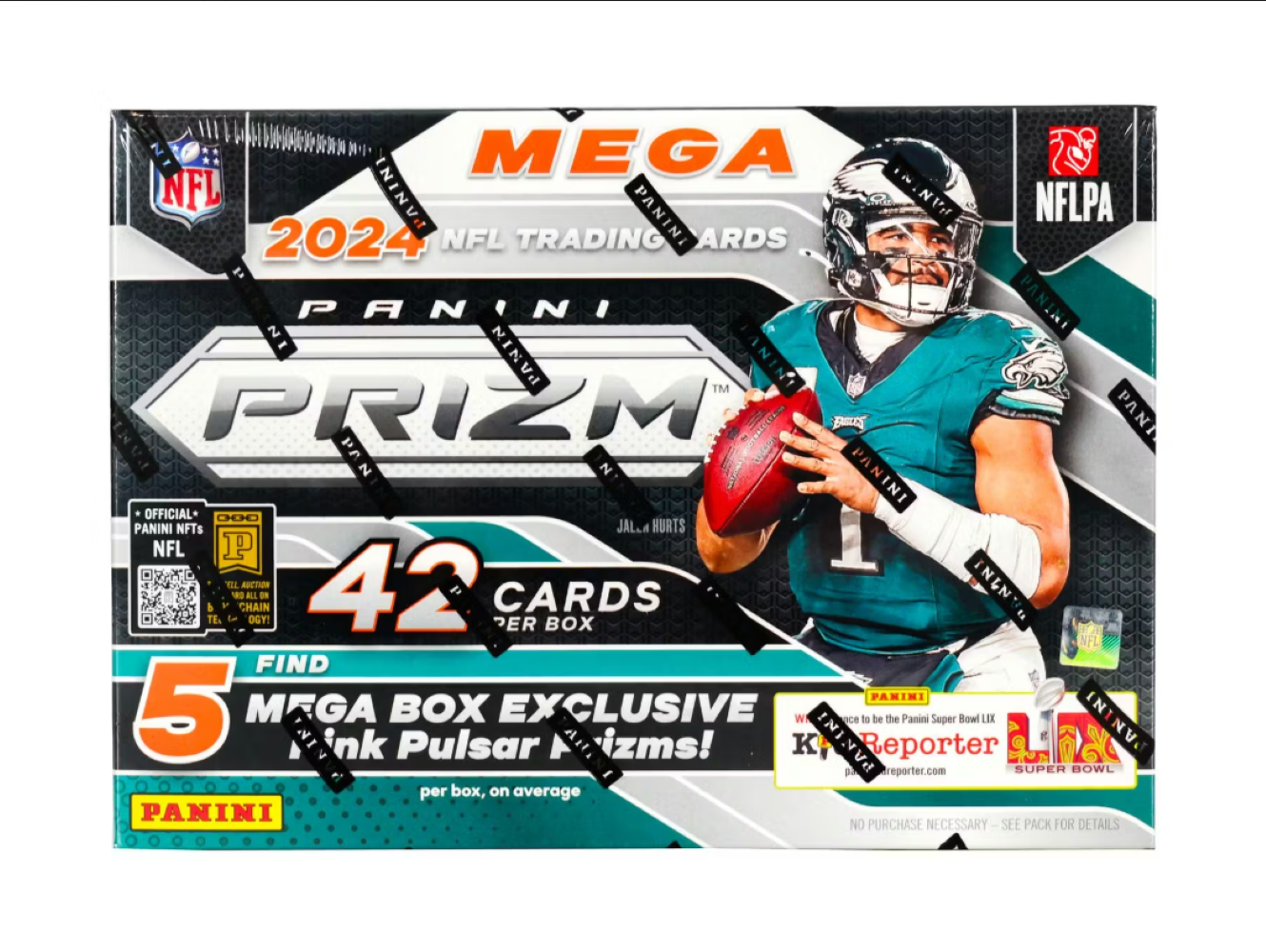 2024 Panini Prizm Football Mega Box (Pink Pulsar Prizm)