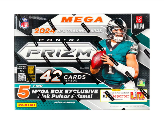 2024 Panini Prizm Football Mega Box (Pink Pulsar Prizm)