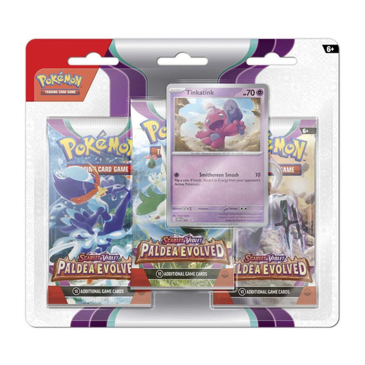 Pokemon: Scarlet & Violet Paldea Evolved 3-Pack Blister [Tinkatink]