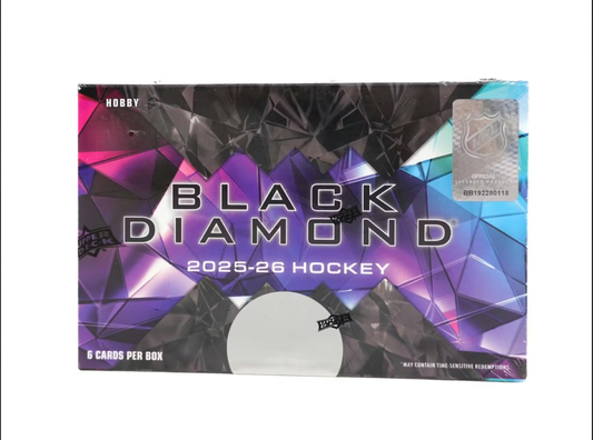 2025-26 Upper Deck Black Diamond Hockey Hobby Box *Contact Us To Order*
