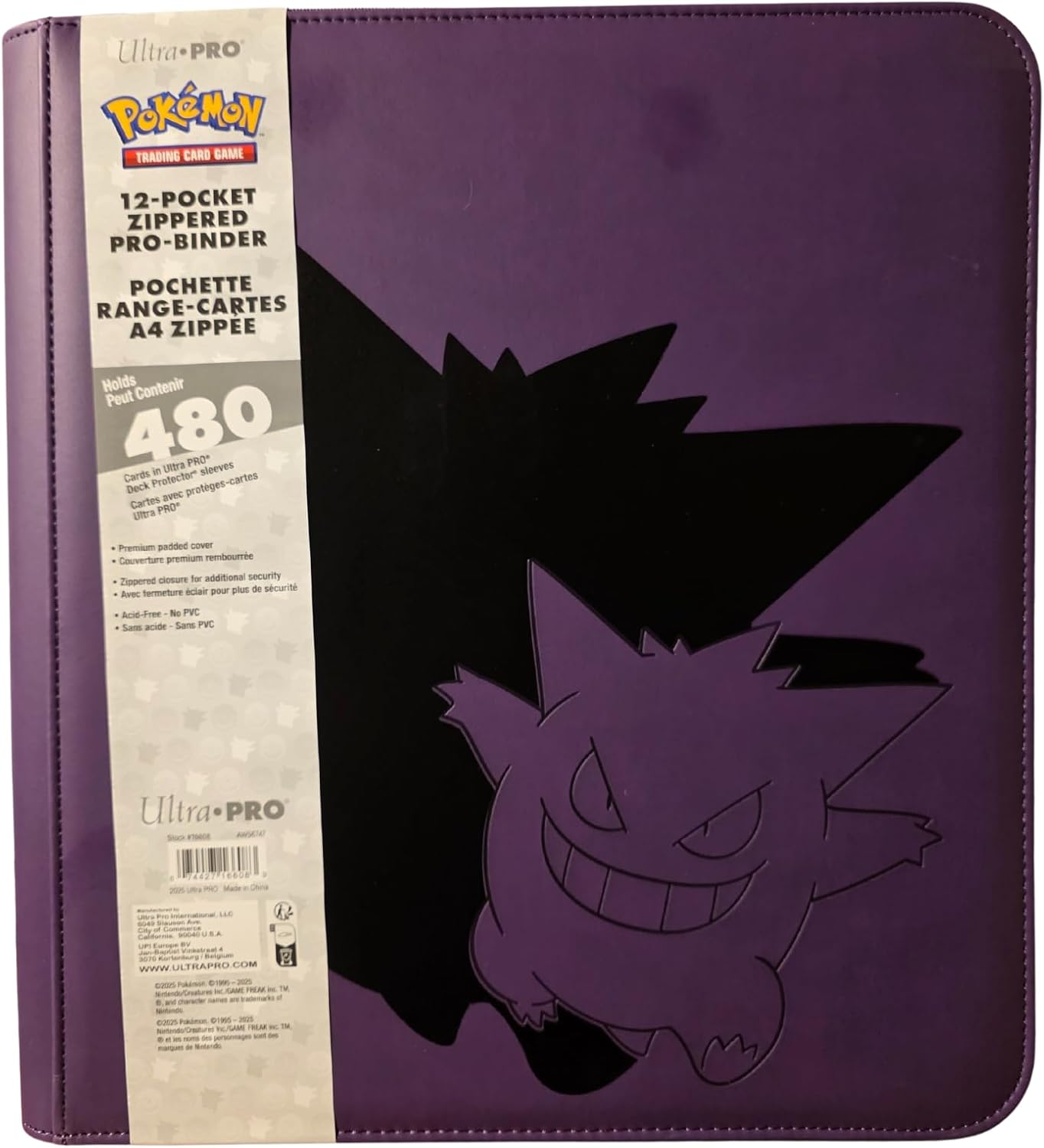 Ultra Pro Pokemon 12 Pocket Pro Binder - Gengar Ultra Pro Pokemon 12 Pocket Pro Binder - Gengar