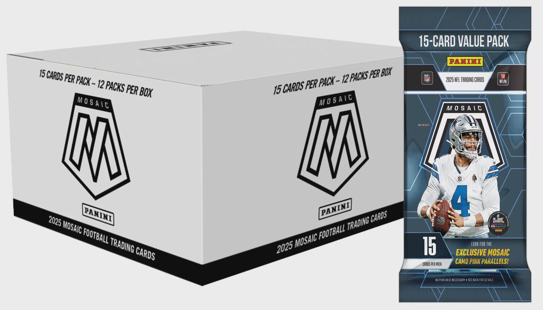 2025 Panini Mosaic Football Fat Pack Display Box