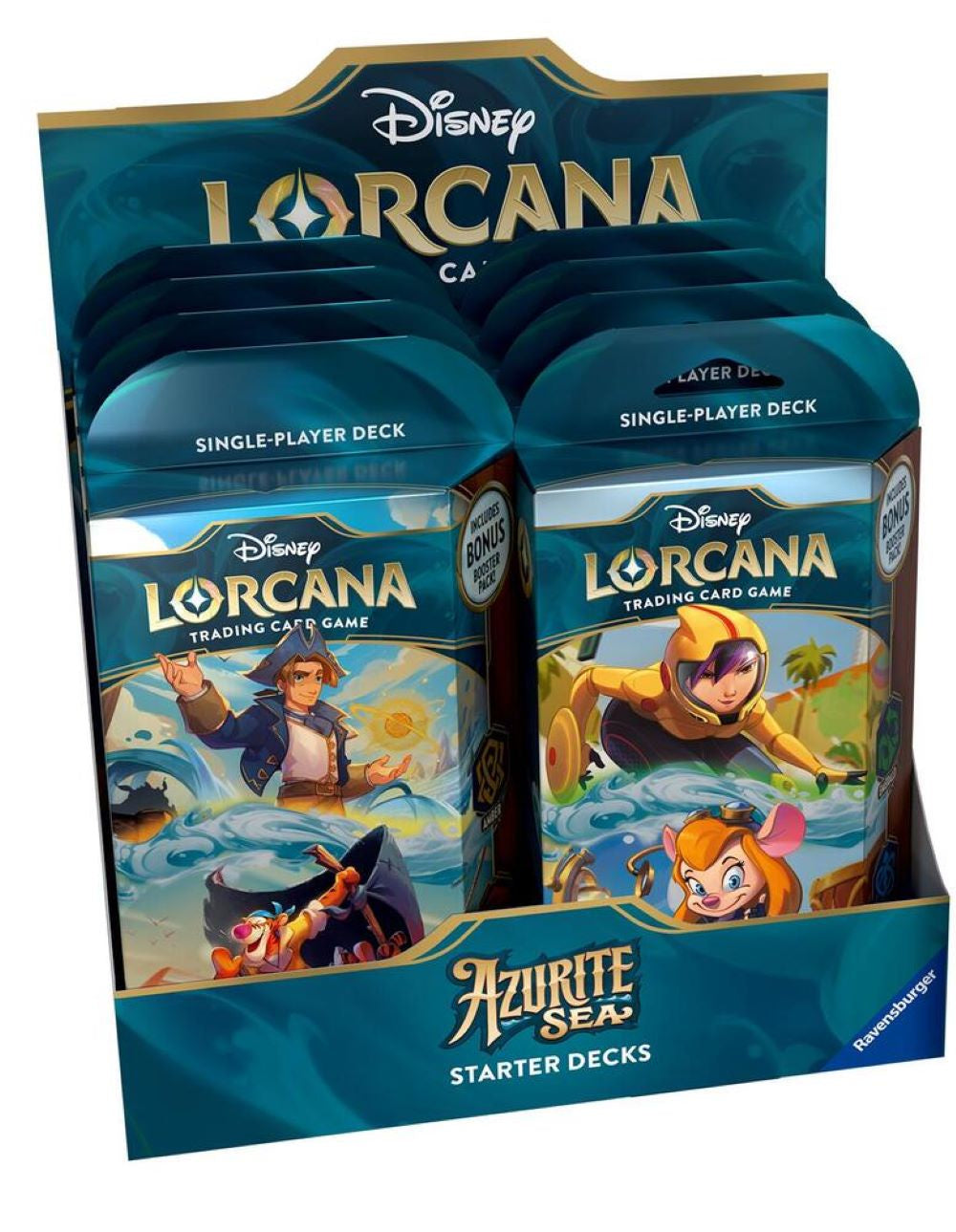 Disney Lorcana: Azurite Sea Starter Deck Display - Azurite Sea [8 Decks]